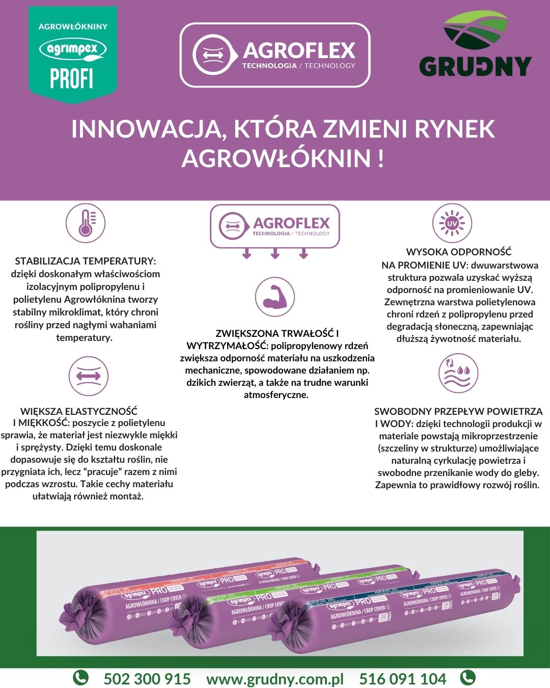 INNOWACJA, KTÓRA  ZMIENI RYNEK AGROWŁÓKNIN !